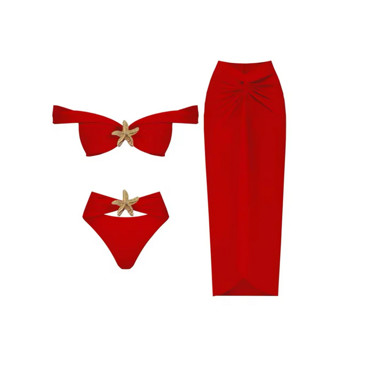 Star - Bikini-Set mit Rock